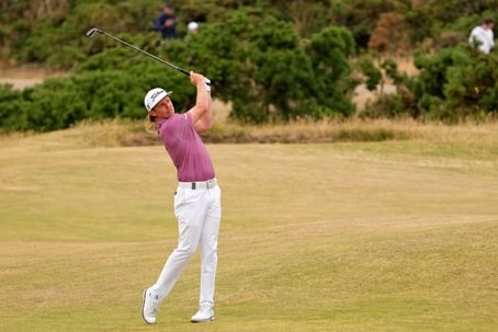 Cameron Smith takes a shot during the final round of the 150th Open Championship