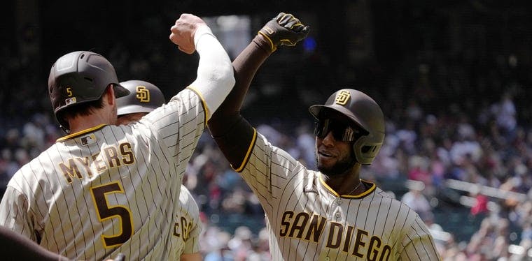 San Diego Padres players celebrate in 2022