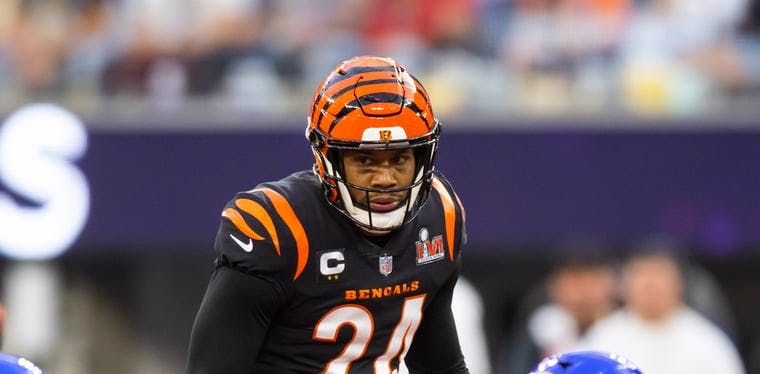 Bengals safety Vonn Bell against the Los Angeles Rams in Super Bowl LVI